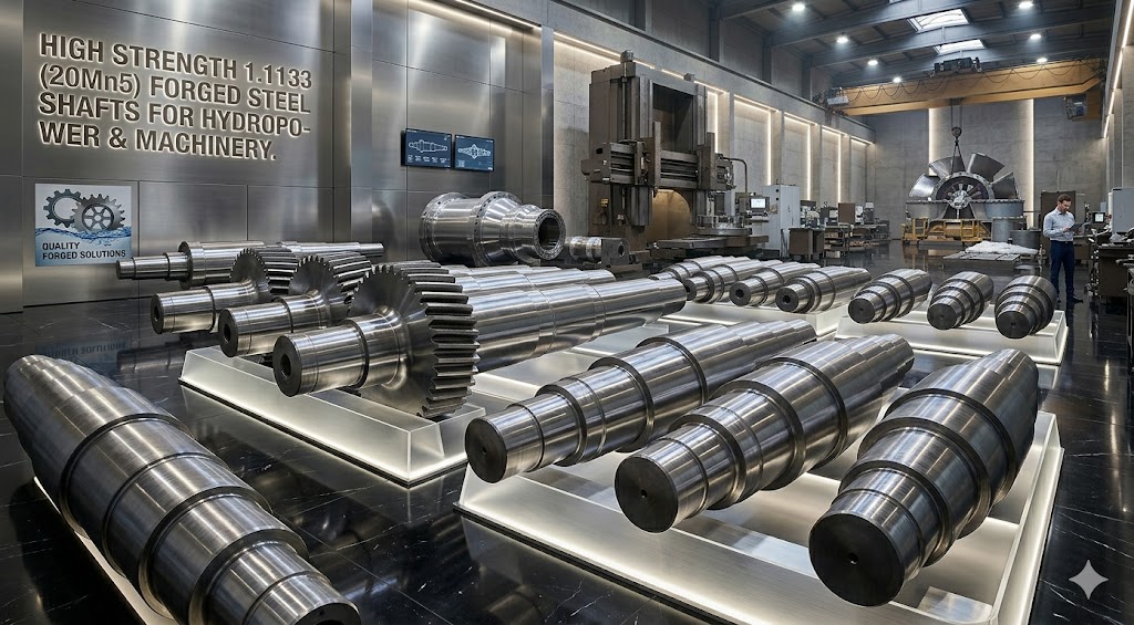 1.1133 20Mn5 Forged Gear Shafts & Step Shafts