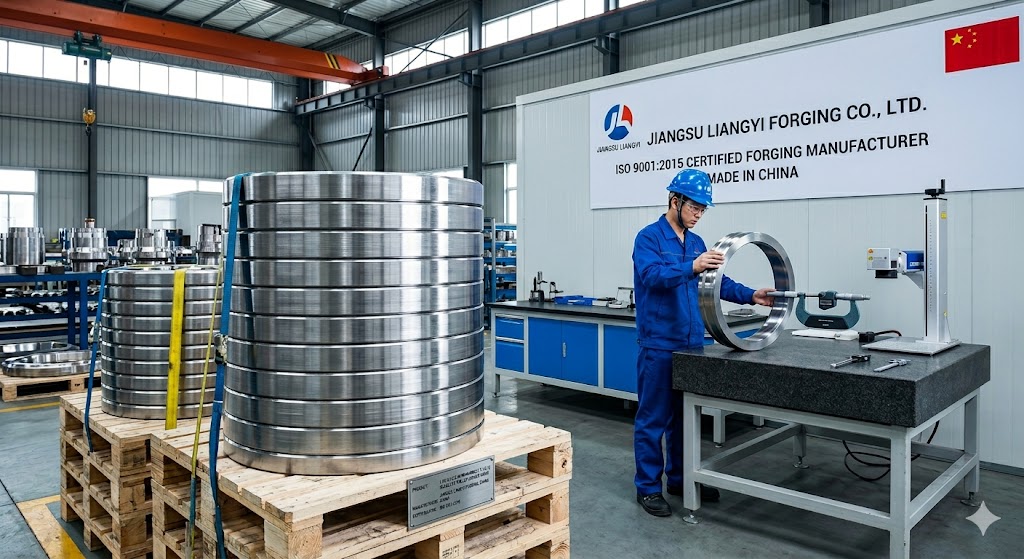 1.3974 (X2CrNiMnMoNNb23-17-6-3) seamless rolled forged rings manufactured by Jiangsu Liangyi, ISO 9001:2015 certified China forging manufacturer