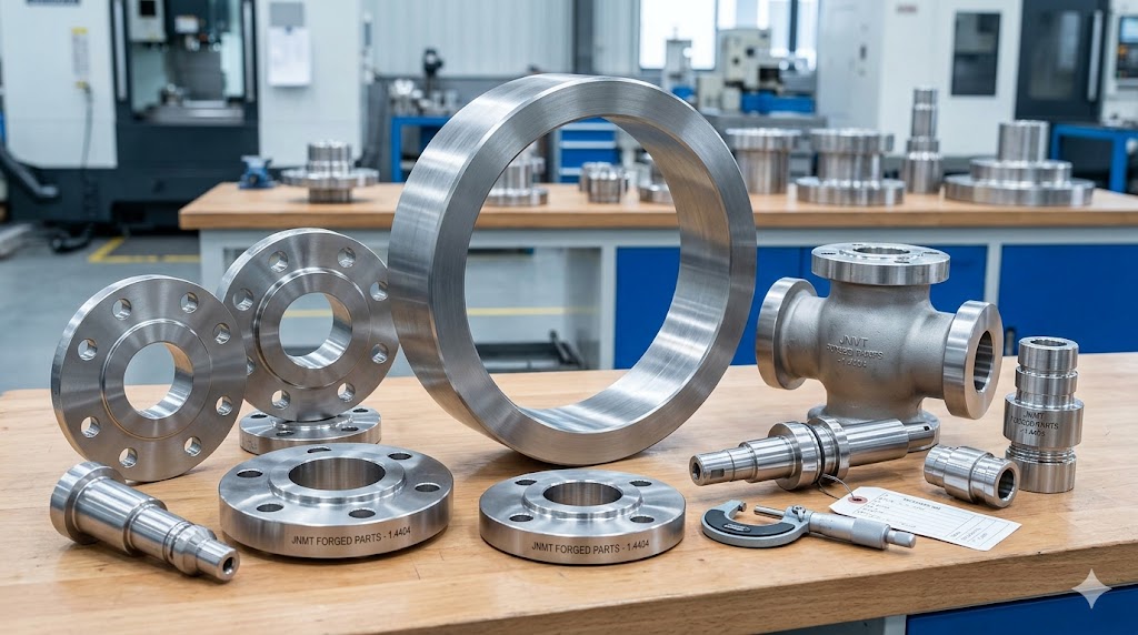 1.4404 X2CrNiMo17-12-2 stainless steel forged forging parts, seamless rolled rings, valve components from China manufacturer Jiangsu Liangyi