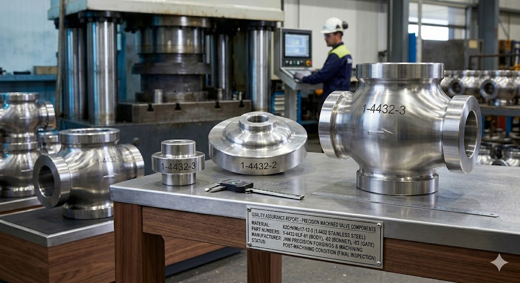 X2CrNiMo17-12-3 forged valve components