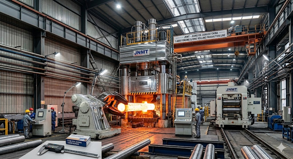 1.4449 Open Die Forging Production Line – Hydraulic Press and Ring Rolling Equipment at JNMT Factory, Jiangyin Jiangsu China