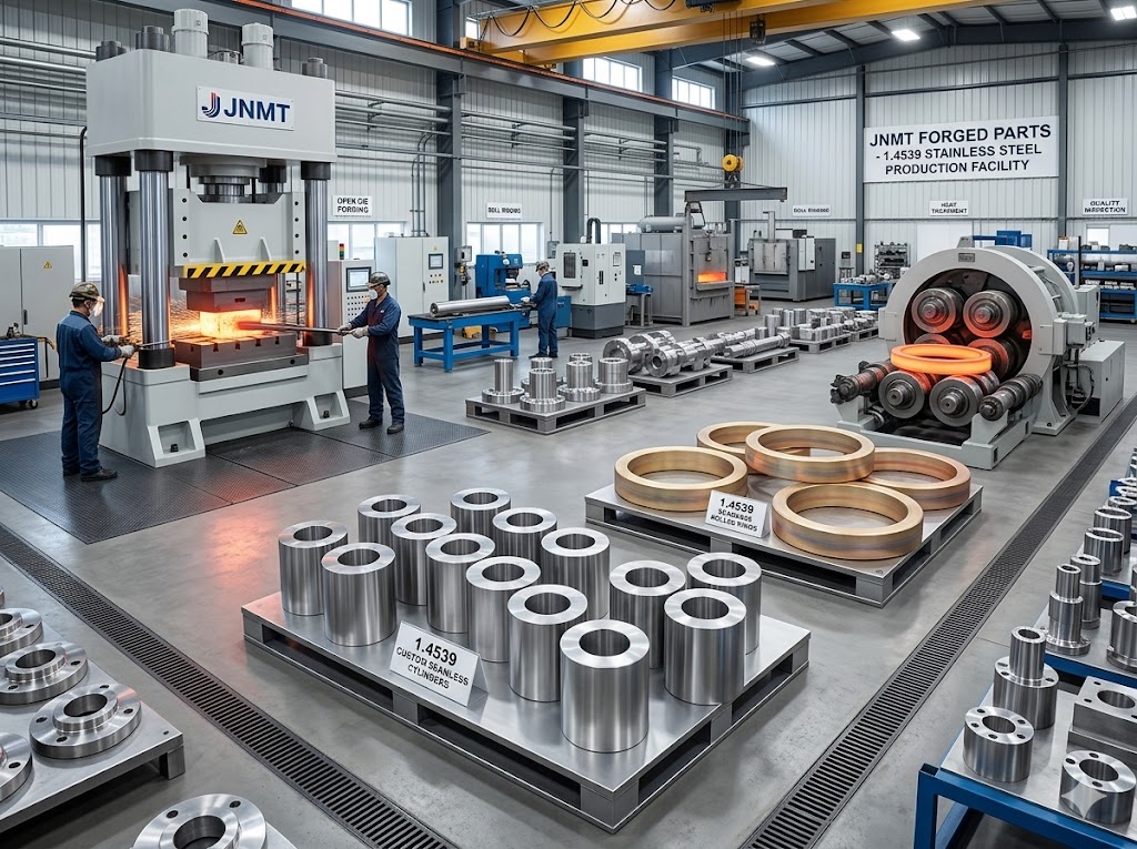 Custom 1.4539 Stainless Steel Open Die Forgings & Seamless Rolled Rings Production Facility