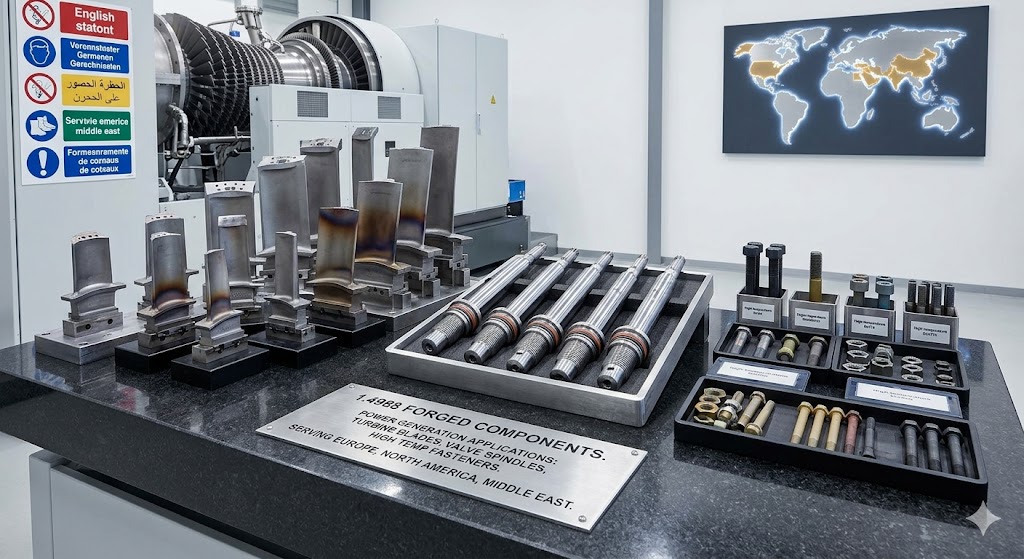 1.4988 forged turbine blades, valve spindles and high temperature fasteners for power generation in Europe, North America and Middle East
