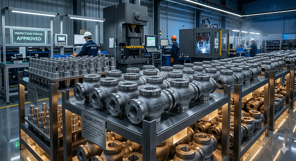 1.0436 P305GH forged valve bodies and stems for high-pressure boiler and pressure equipment service