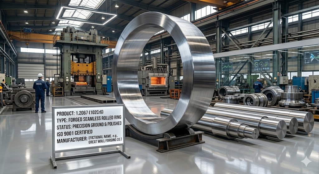 1.2067 (102Cr6) Forged Forging Parts including seamless rolled rings, bars and shafts | ISO 9001 Certified China Open Die Forging Manufacturer