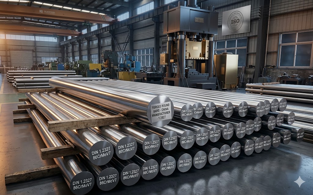 DIN 1.2327 86CrMoV7 Forged Round Bars China Manufacturer