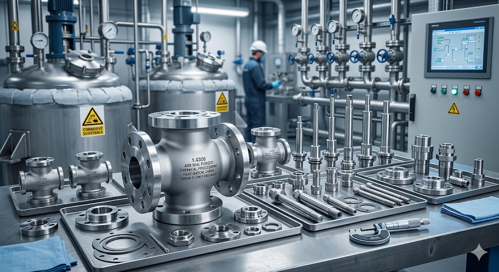 1.4306 Forged Valve Components for chemical processing