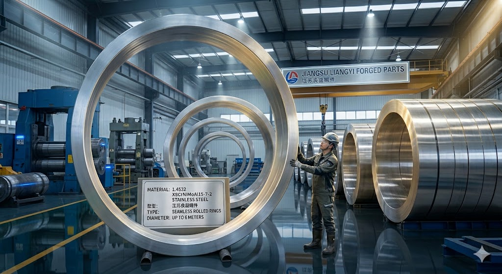 1.4532 X8CrNiMoAl15-7-2 seamless rolled rings up to 6 meters diameter by Jiangsu Liangyi