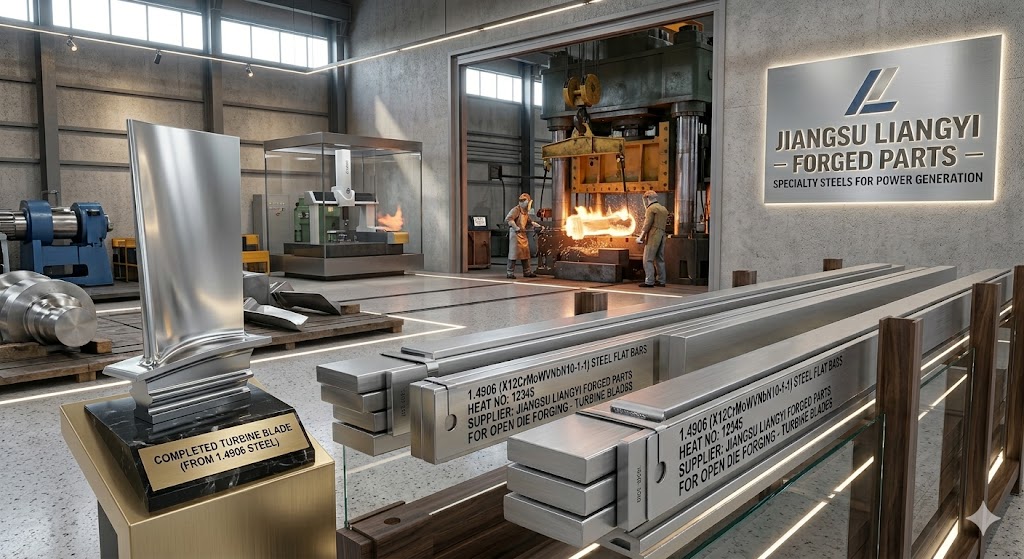 1.4906 steel flat bars for gas and steam turbine blades open die forging Jiangsu Liangyi