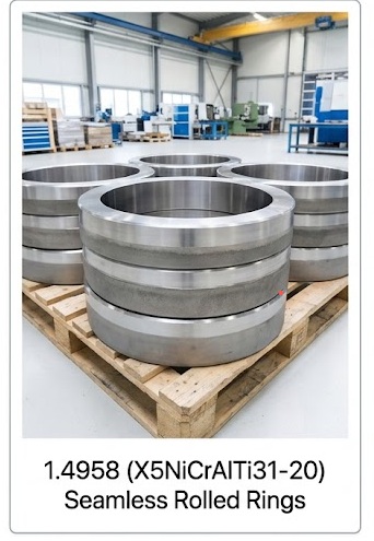 X5NiCrAlTi31-20 1.4958 seamless rolled forged rings and flanges from Jiangsu China manufacturer