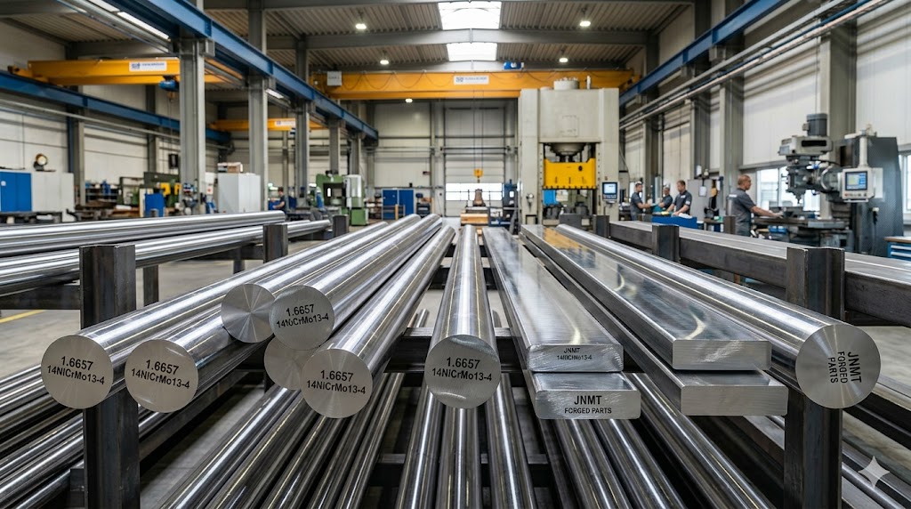 1.6657 14NiCrMo13-4 forged round bars and flat bars for heavy machinery