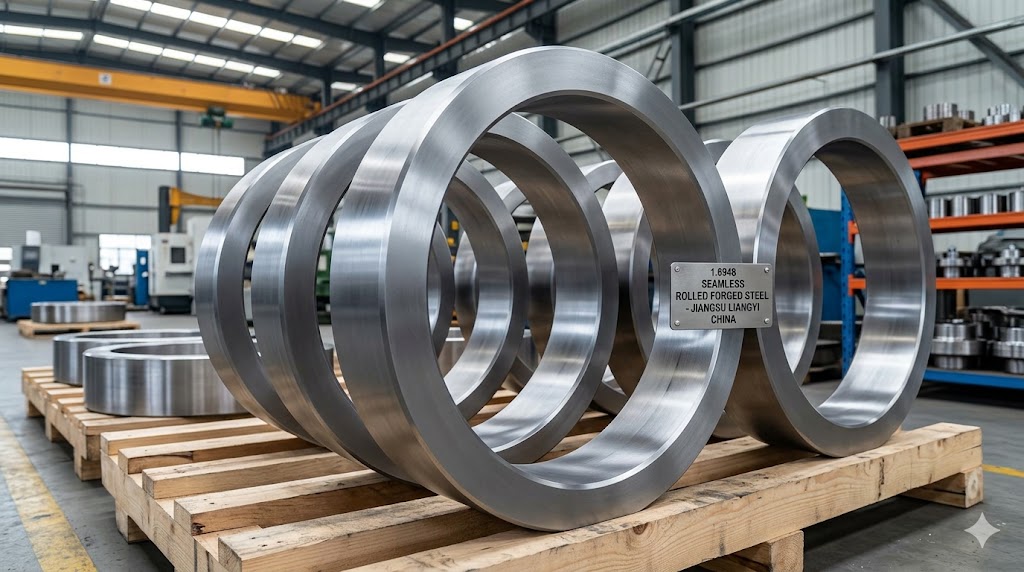 1.6948 seamless rolled forged steel rings produced by Jiangsu Liangyi China