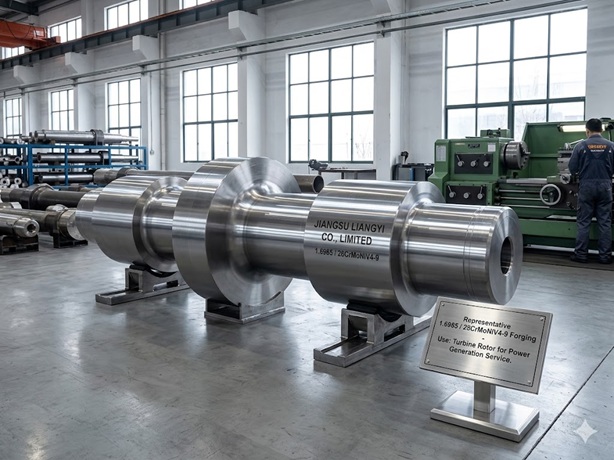 1.6985 28CrMoNiV4-9 turbine rotor forging from Jiangsu Liangyi