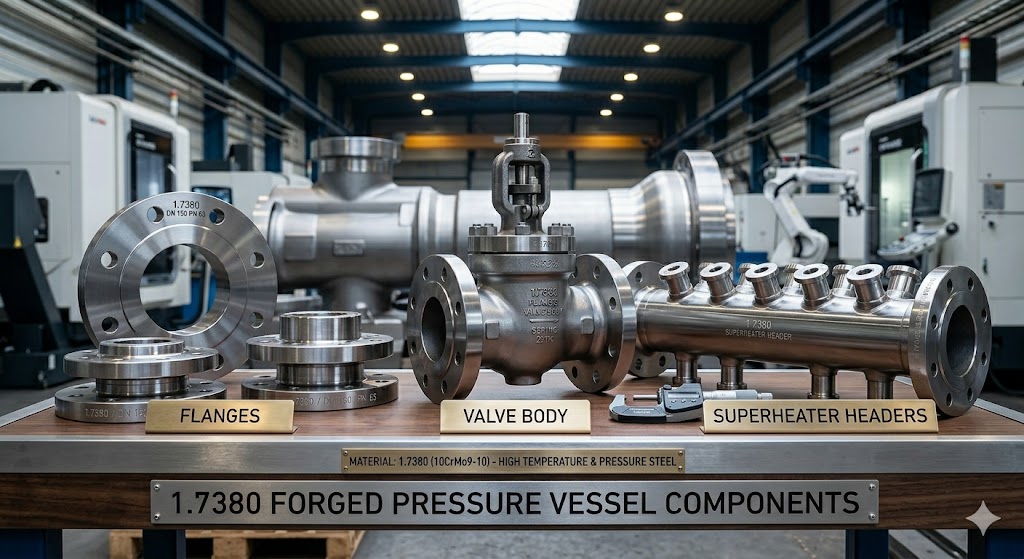 1.7380 forged pressure vessel components — flanges, valve bodies, superheater headers