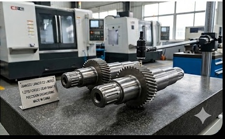 1.2713 (55NiCrMoV6) forged gear shafts and pinion shafts – precision forgings China