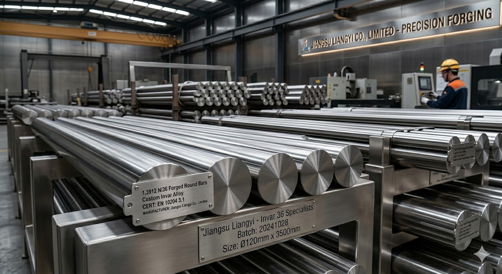 1.3912 Ni36 Forged Round Bars — Custom Invar Alloy Forged Steel Bars with EN 10204 3.1 Certification, China Manufacturer Jiangsu Liangyi
