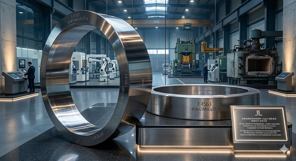 1.4563 (X1NiCrMoCu31-27-4) Forging Parts manufactured by Jiangsu Liangyi in Jiangyin, China — open die forgings and seamless rolled rings