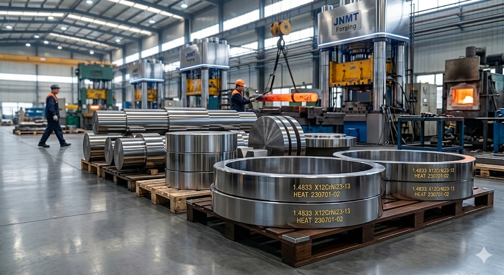 1.4833 X12CrNi23-13 Open Die Forgings & Seamless Rolled Rings | China Heat Resistant Steel Forgings Manufacturer