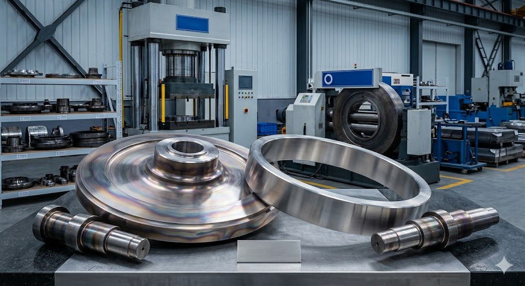 1.6356 1.6355 X2NiCoMoTi18-12-4 maraging precipitation hardening steel forged parts — open die forgings and seamless rolled rings produced by Jiangsu Liangyi, China