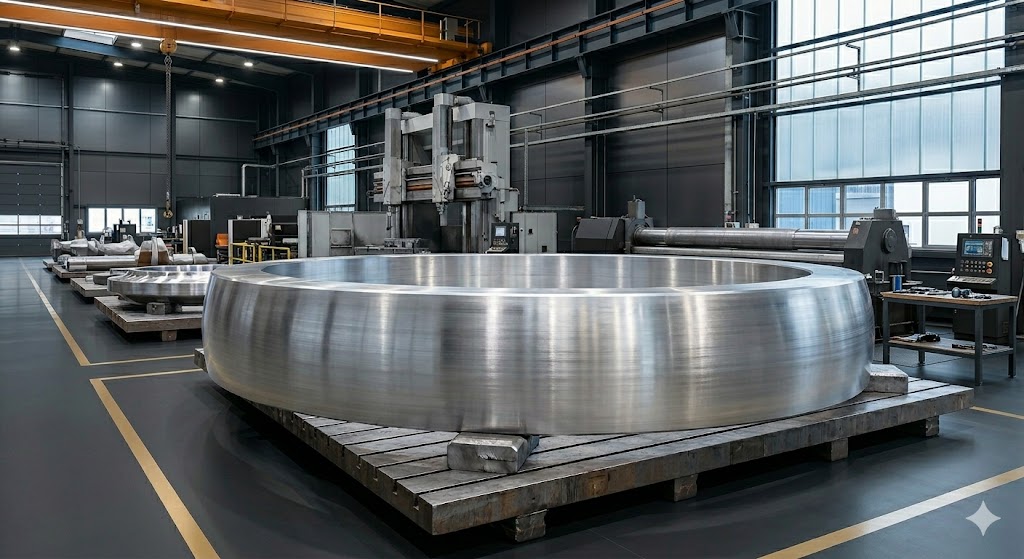 18CrNiMo7-6 (1.6587) seamless rolled forged ring manufactured by Jiangsu Liangyi — EN 10084 compliant, OD up to Ø6,000mm, weight up to 30 tons, ISO 9001:2015 certified China forging manufacturer