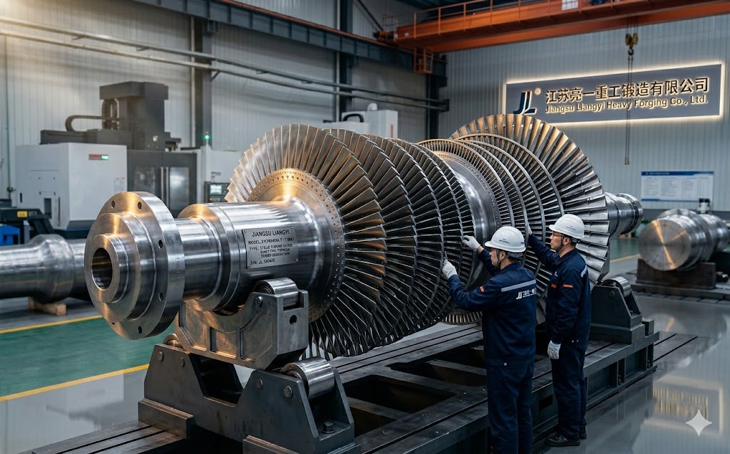 21CrMoNiV4-7 1.6981 steam turbine rotor shaft for thermal power generation manufactured by Jiangsu Liangyi China
