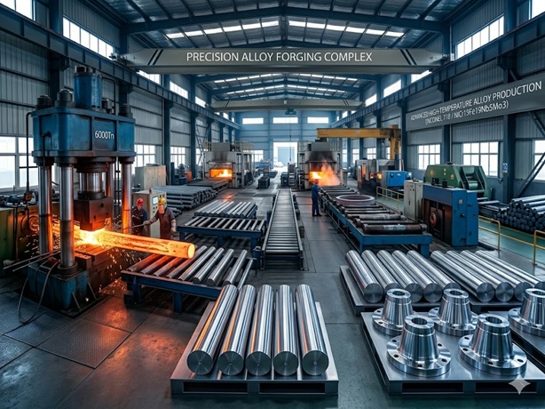Jiangsu Liangyi Factory — 2.4668 (NiCr19Fe19Nb5Mo3) Forged Round Bars and Seamless Rolled Rings Production Line