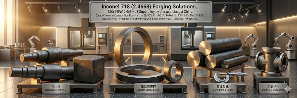 2.4668 (NiCr19Fe19Nb5Mo3) Forging Parts — Open Die Forgings, Seamless Rolled Rings, Bars & Shafts by Jiangsu Liangyi China