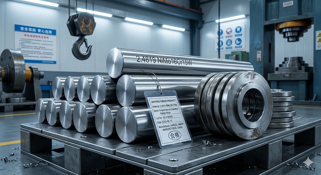2.4819 NiMo16Cr15W forged bars and seamless rolled rings from China Jiangsu Liangyi manufacturer