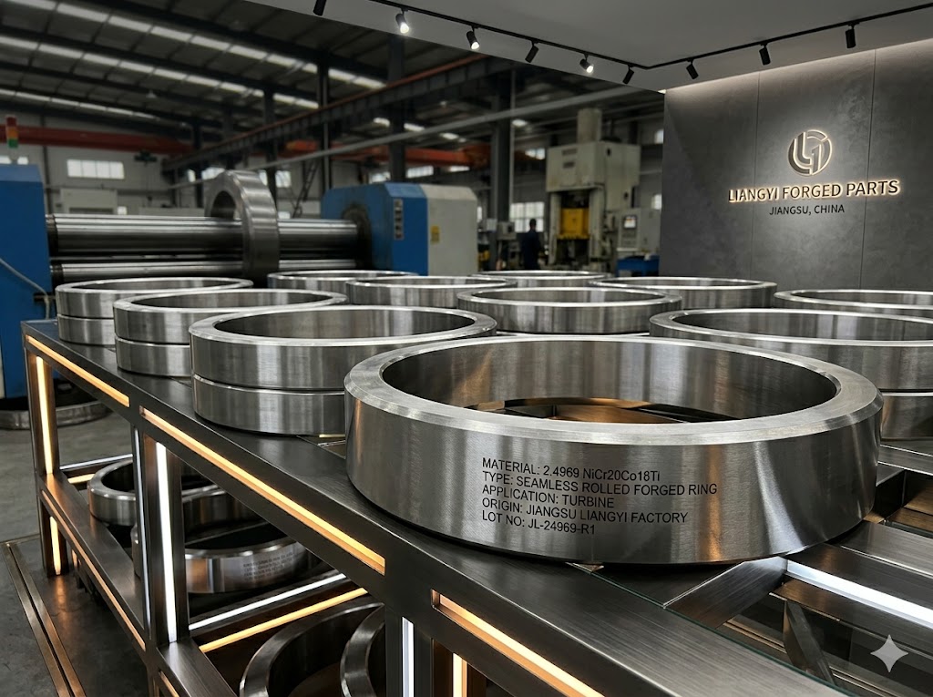 2.4969 NiCr20Co18Ti seamless rolled forged rings for turbine applications, produced at Jiangsu Liangyi factory
