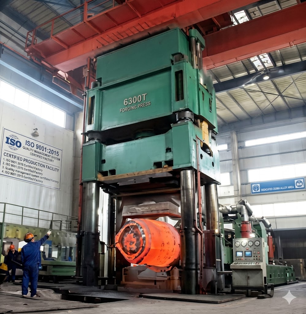 Jiangsu Liangyi 253MA alloy forgings production facility – ISO 9001:2015 certified China forging factory featuring 6300T hydraulic press and 5m seamless ring rolling machine