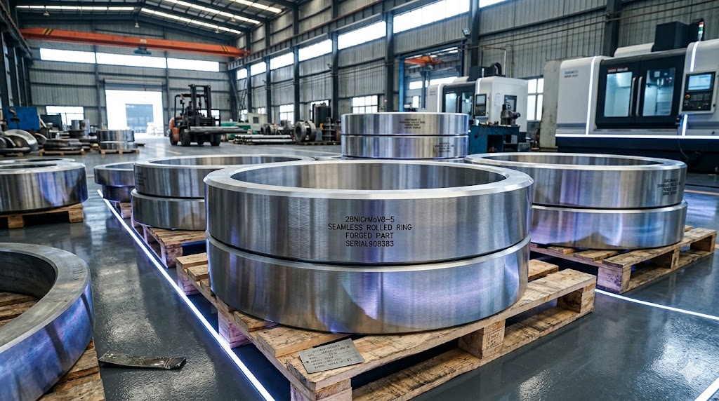 28NiCrMoV8-5 Seamless Rolled Forged Rings for Heavy Machinery