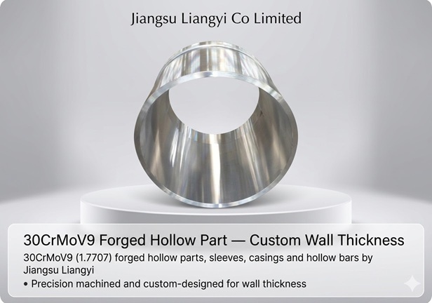 30CrMoV9 (1.7707) forged hollow parts, sleeves, casings and hollow bars by Jiangsu Liangyi