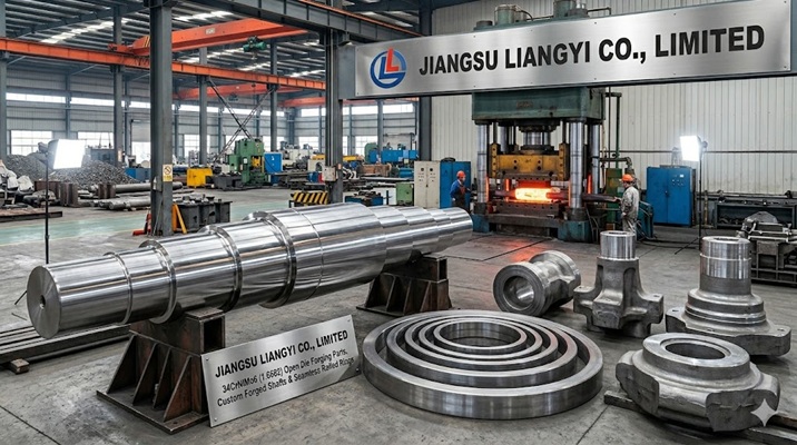 34CrNiMo6 (1.6582) Open Die Forging Parts, Custom Forged Shafts & Seamless Rolled Rings