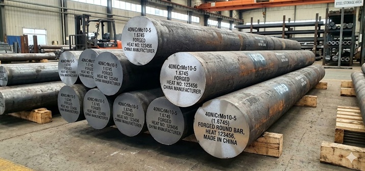 40NiCrMo10-5 (1.6745) forged round bars from China manufacturer