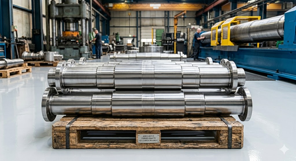 40NiCrMo10-5 forged gear shafts for wind turbine gearbox