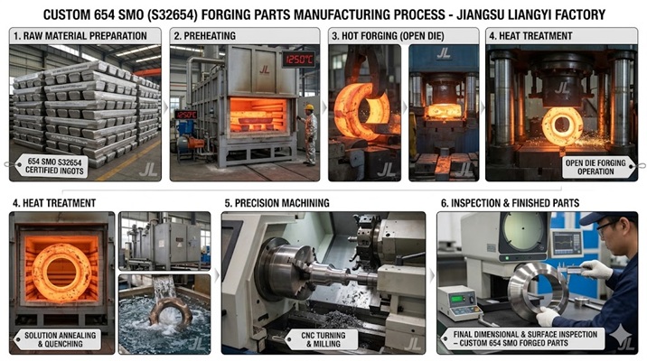 Custom 654 SMO Forging Parts Manufacturing Process - Jiangsu Liangyi Factory