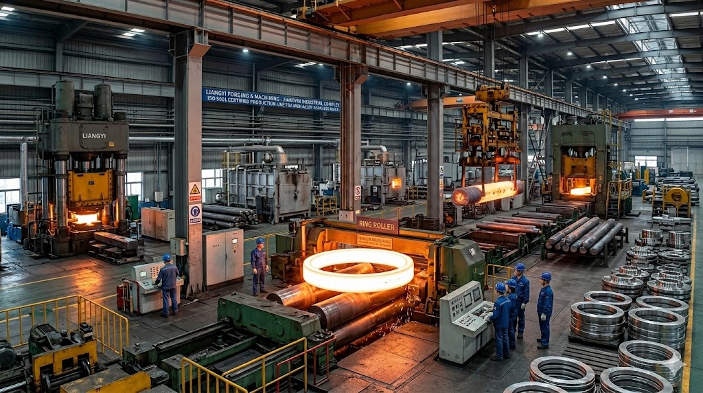 Jiangsu Liangyi Jiangyin China Factory 904L Stainless Steel Forgings Production Line Seamless Rolled Rings