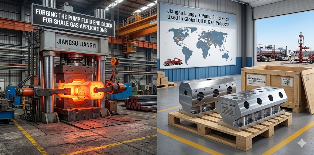 Forging the liquid end of pumps in shale gas fracturing in North America 