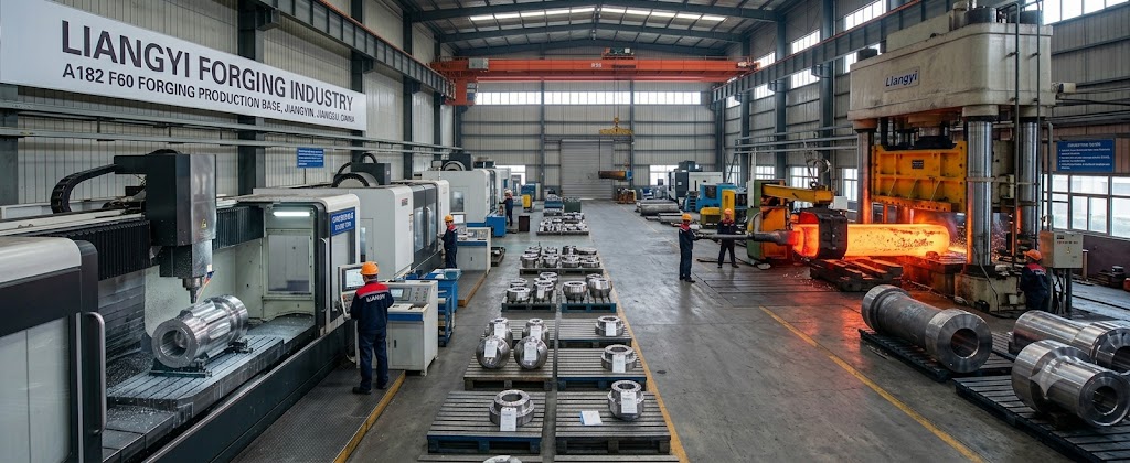 A182-F60 Forgings Production Facility and CNC Machining Equipment in Jiangyin, Jiangsu, China