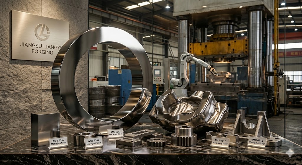 AMS 6512 open die forging parts, seamless rolled rings and maraging steel components manufactured by Jiangsu Liangyi in Jiangyin, Jiangsu, China