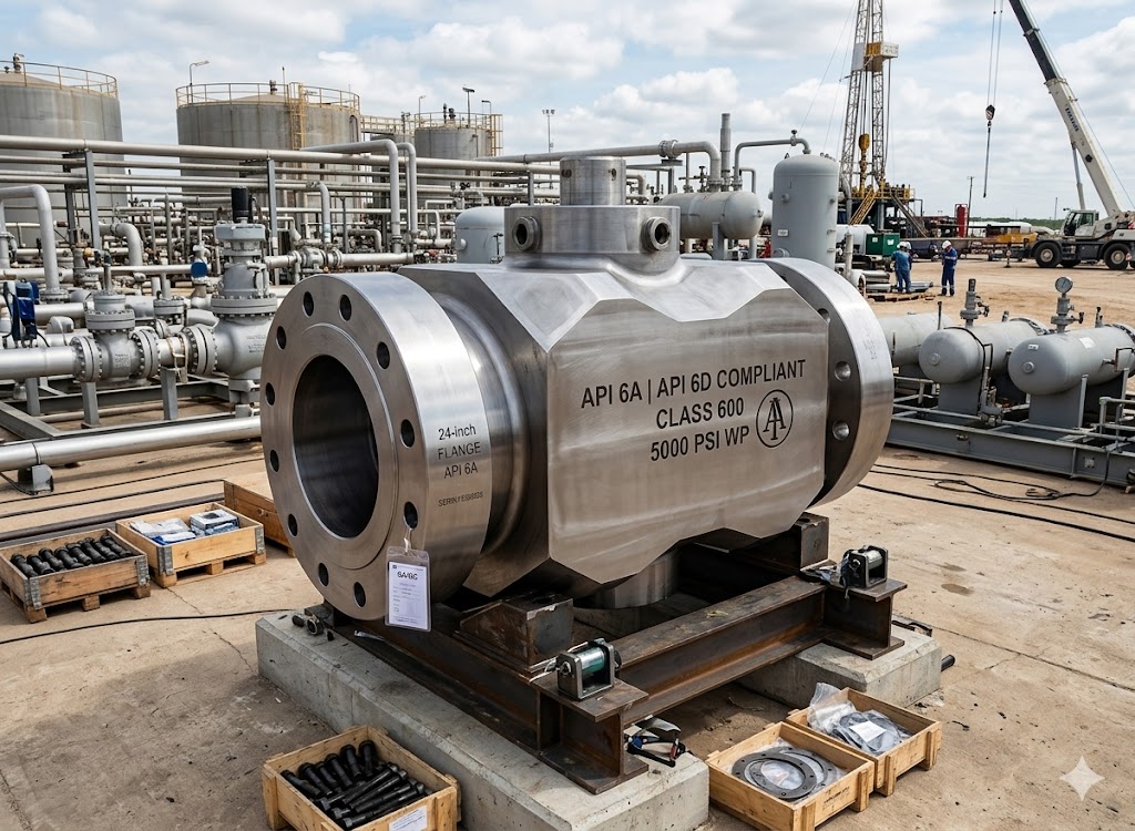 API 6A and API 6D oriented forged steel valve body for oil and gas service