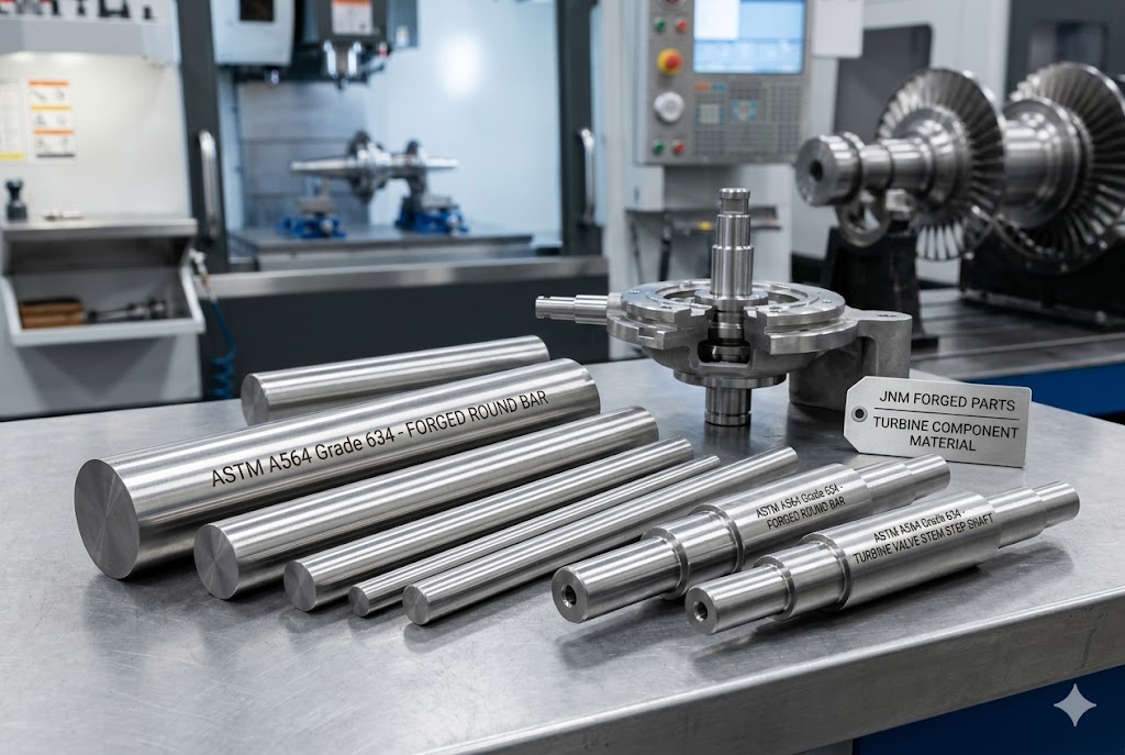 ASTM A564 Grade 634 Forged Round Bars and Step Shafts for Turbine Valve Stems