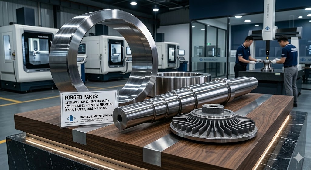 ASTM A565 XM32 UNS S64152 Jethete M152 custom forged parts – seamless rings, shafts, turbine discs from Jiangsu Liangyi