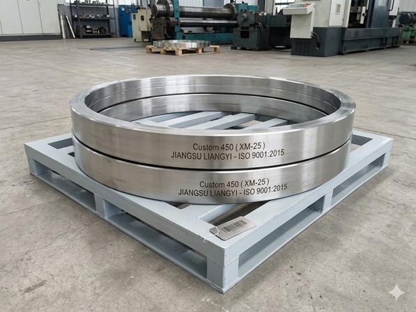 Custom 450 (XM-25) seamless rolled forged rings manufactured in China by Jiangsu Liangyi