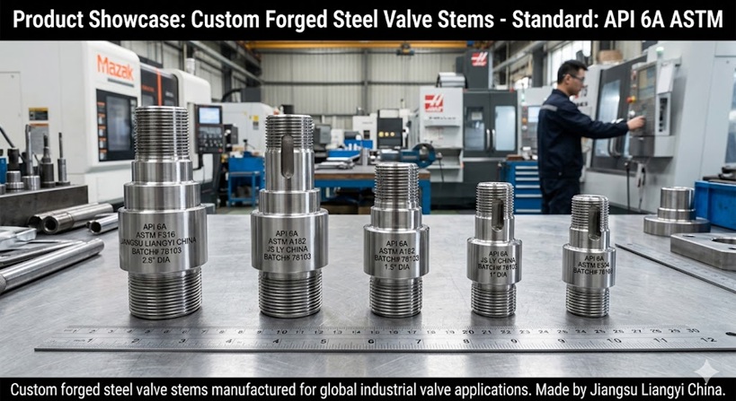 Forged Steel Valve Stems manufactured by Jiangsu Liangyi