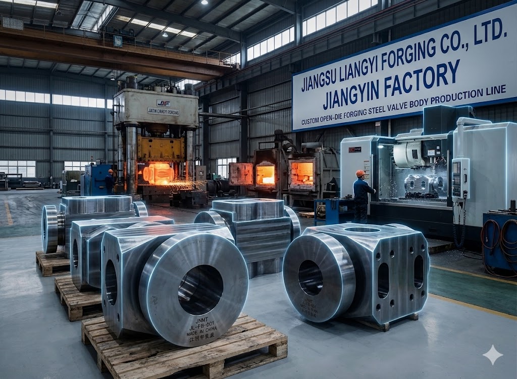 Custom forging steel valve body production line at Jiangsu Liangyi factory in Jiangyin China