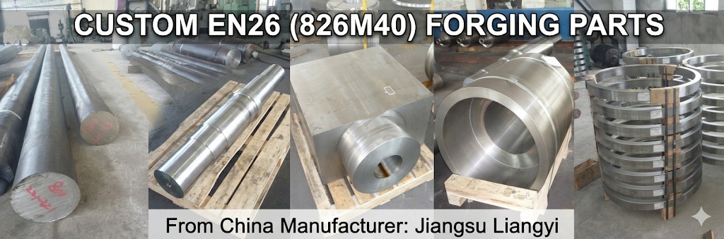 Custom EN26 826M40 forging parts from China manufacturer Jiangsu Liangyi
