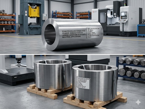 Custom forged hollow bar with machined inner diameter and outer diameter