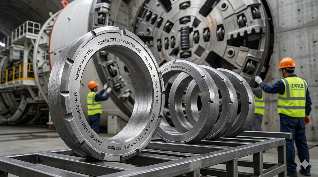 Forged Steel TBM Cutter and Cutting Rings manufactured by Jiangsu Liangyi