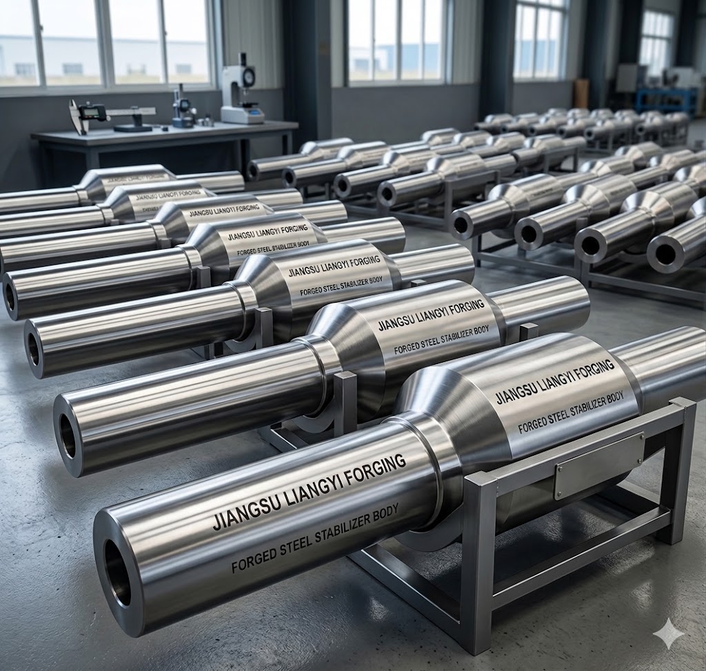 Forging Steel Stabilizer Manufactured to API 6A/7K Standards — Straight Blade, Spiral & Non-Magnetic Forged Stabilizer Body for Oil & Gas Drilling | LIANGYI FORGING China Manufacturer